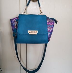 Blue/Multicolored Cross/hand bag